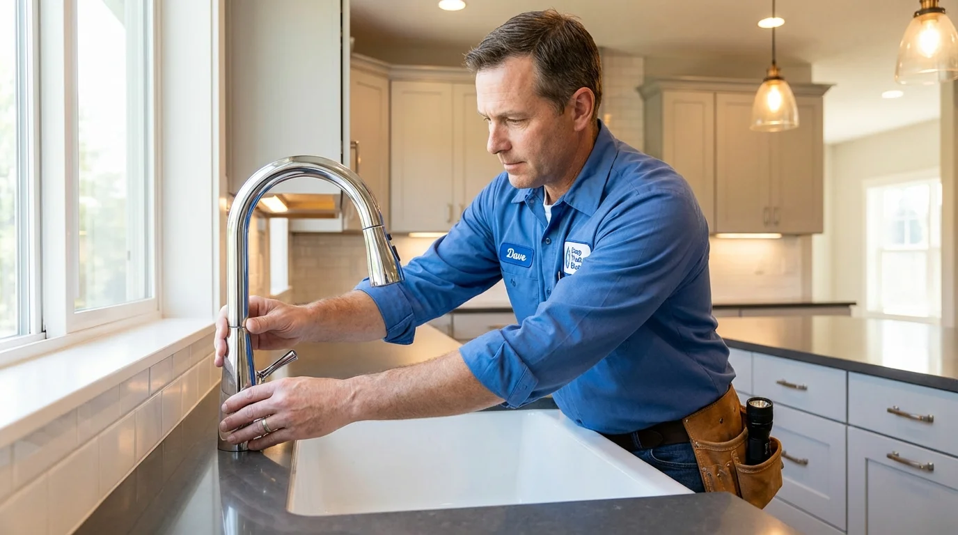 Kitchen faucet installation by Johns Plumbing LLC in Port Angeles
