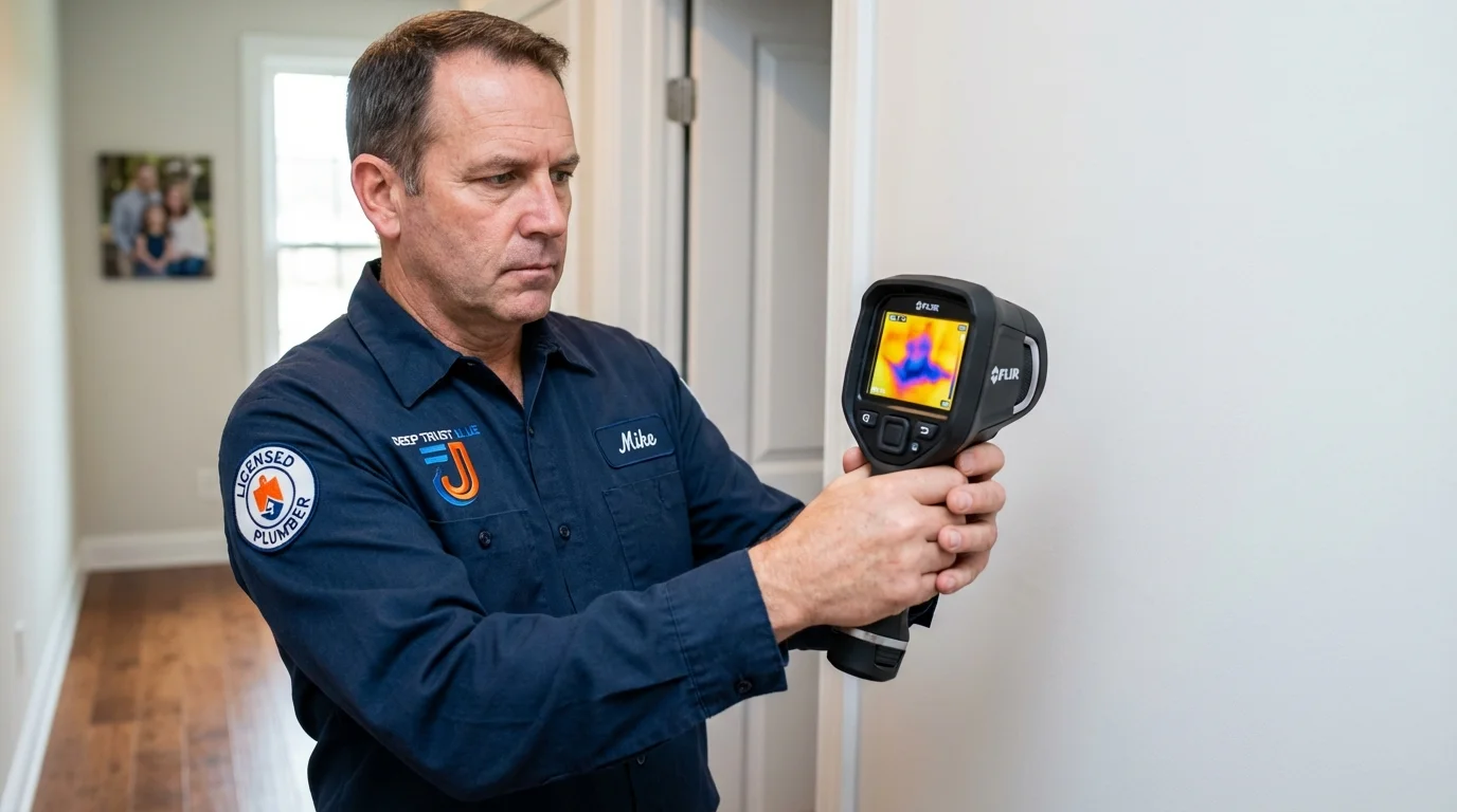 Thermal imaging leak detection by Johns Plumbing LLC in Port Angeles