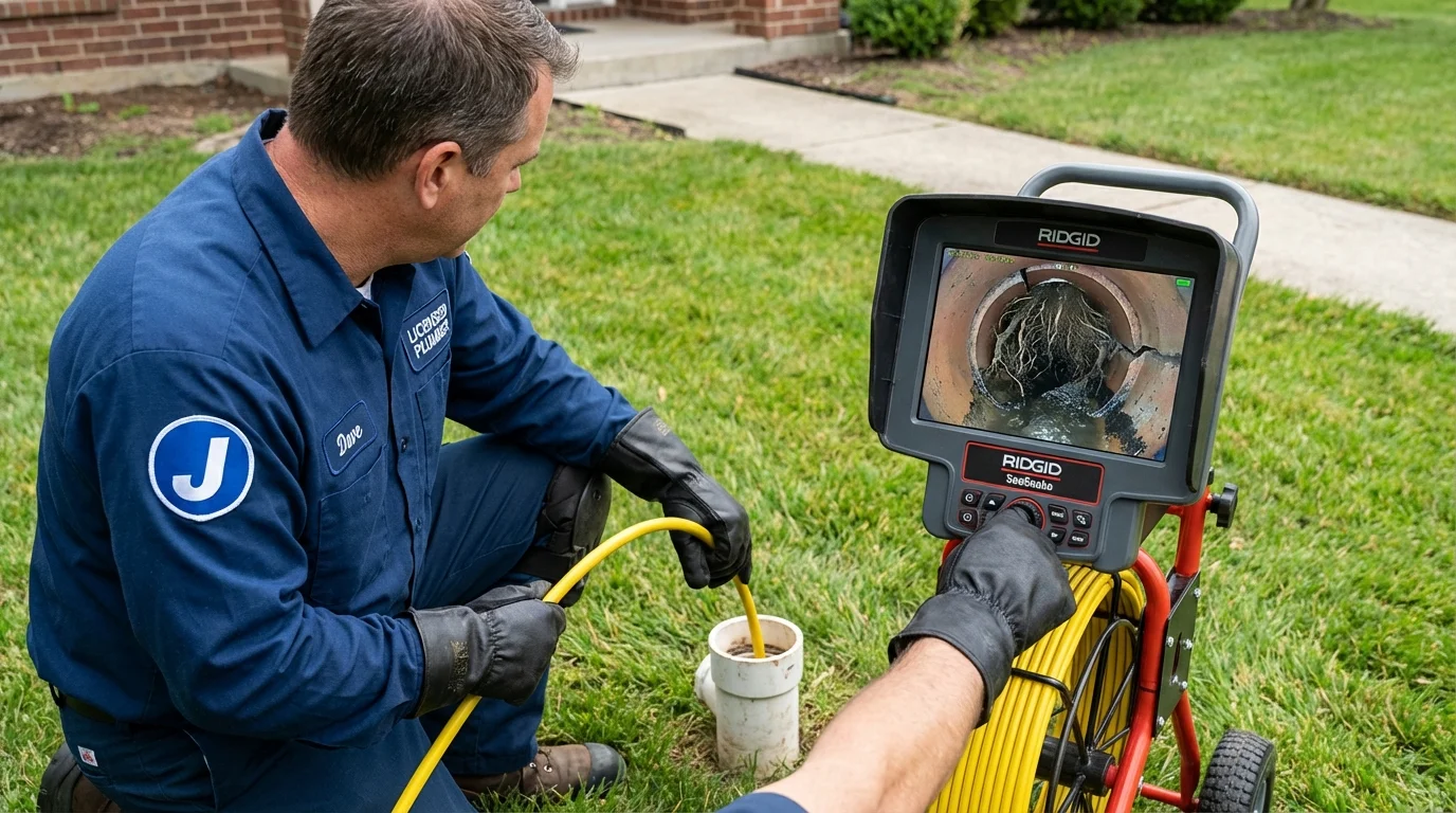 Sewer camera inspection being performed by Johns Plumbing LLC in Port Angeles