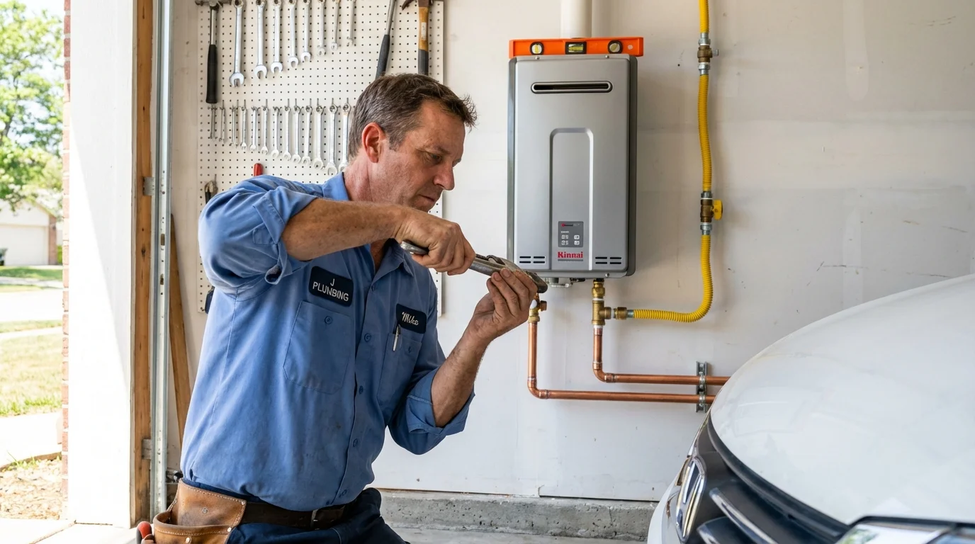 Tankless water heater installation by a Johns Plumbing LLC plumber in Port Angeles